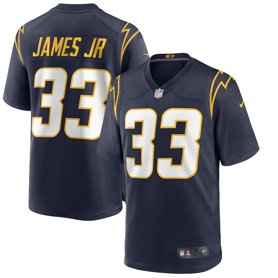 Men's Los Angeles Chargers #33 Derwin James Navy Game Jersey